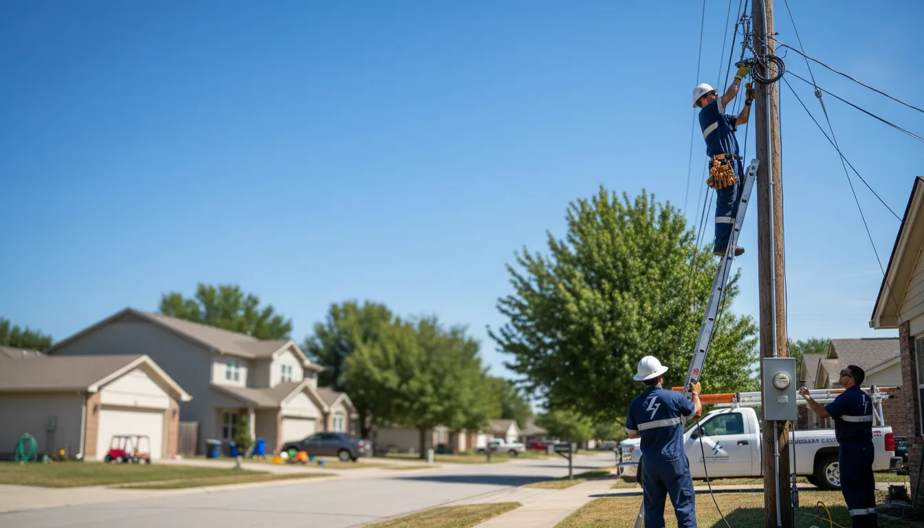 Residential electrician providing installation services in Halliday, ND